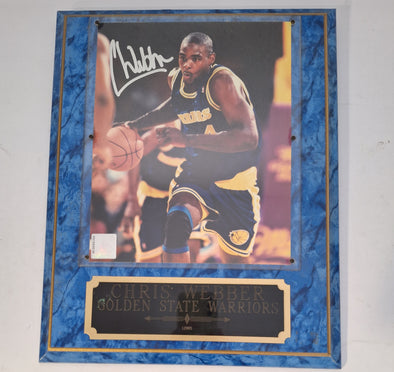 Chris Webber Signed Plaque w/ COA